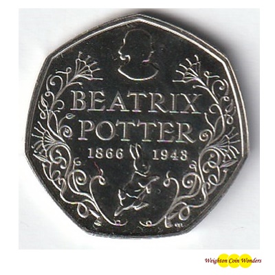 2016 50p - Beatrix Potter 150th Anniversary - Click Image to Close